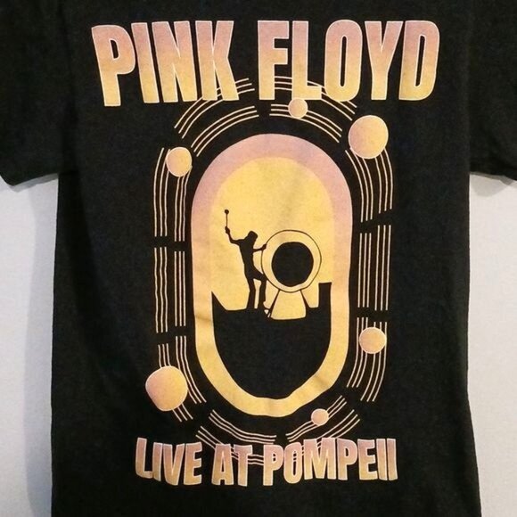 Unisex‎ Pink Floyd Live at Pompeii Black Graphic T-Shirt Size S - Picture 2 of 6